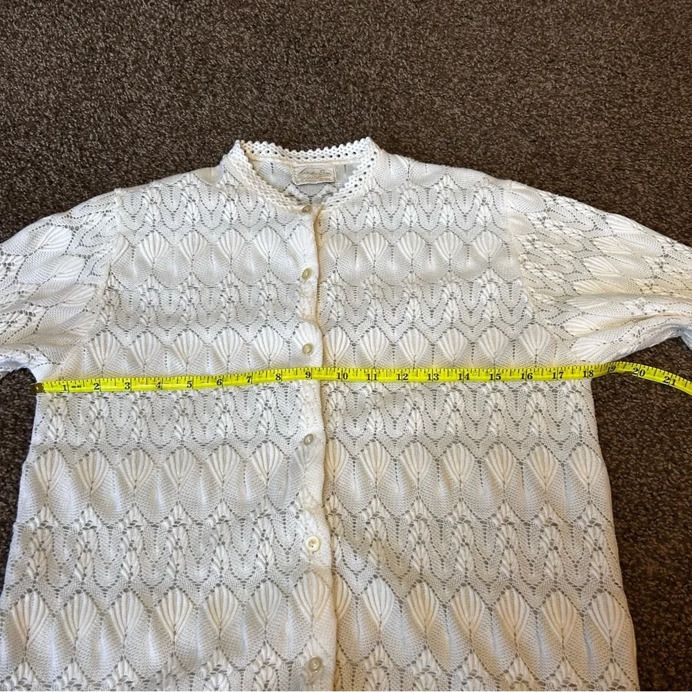 Vintage White Knit Cardigan - Picture 5 of 5